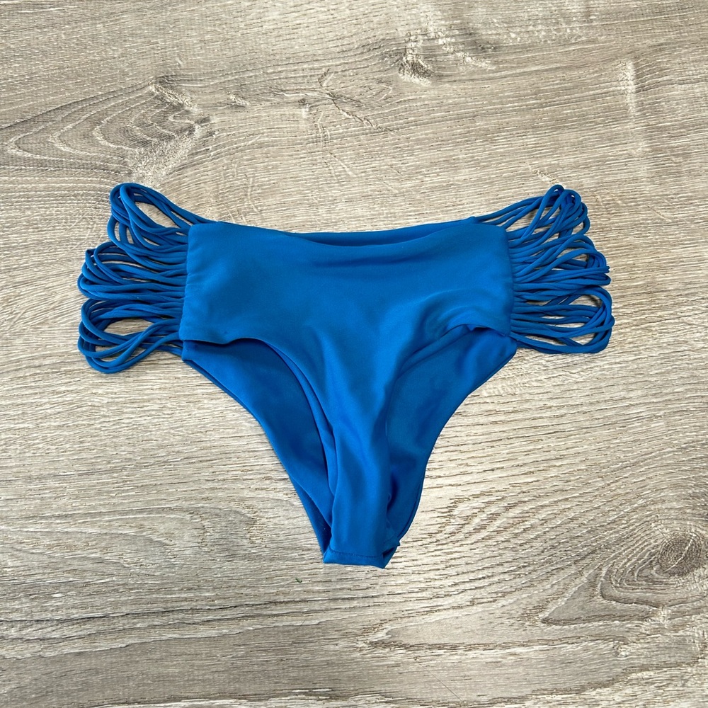 Mikoh Blue strappy Bikini bottoms Swimwear excellent!!